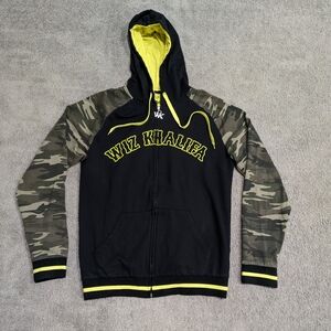 Wiz Khalifa Hoodie Zip Jacket Mens Sz Small Camo Black Varsity Taylor Gang 420